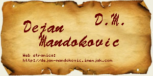 Dejan Mandoković vizit kartica